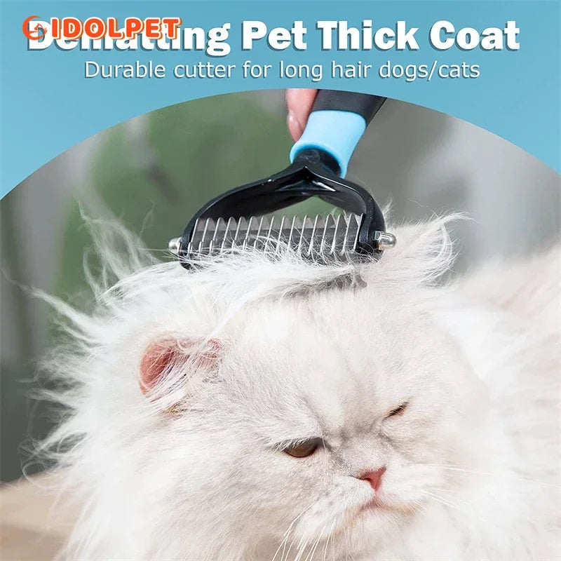 Brosse Démêlante Double Face pour Chien — Toilettage Professionnel Anti-Poils