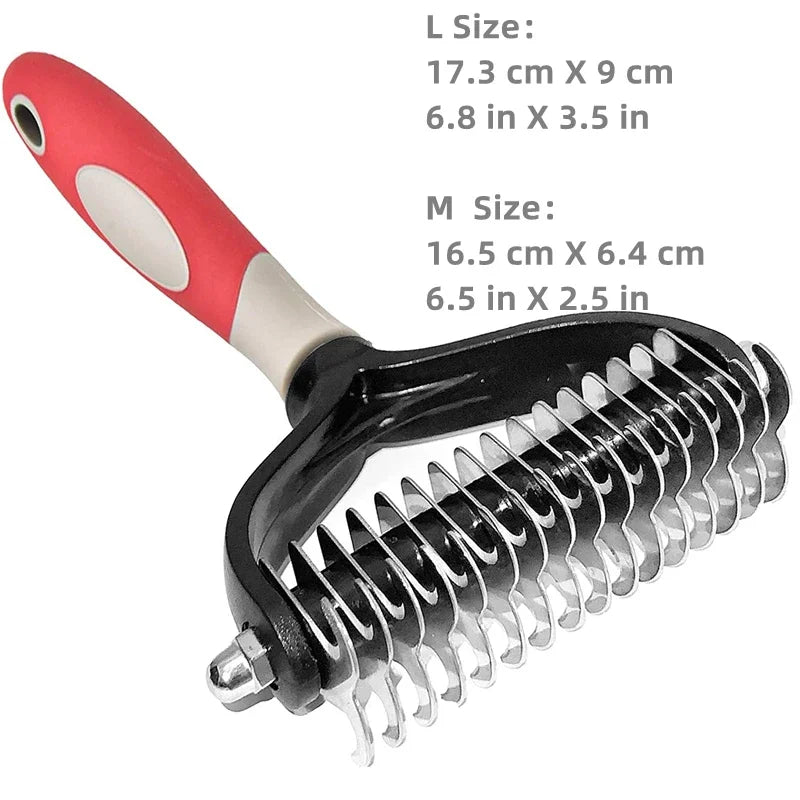 Brosse Démêlante Double Face pour Chien — Toilettage Professionnel Anti-Poils