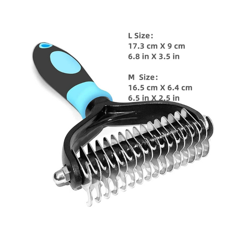 Brosse Démêlante Double Face pour Chien — Toilettage Professionnel Anti-Poils